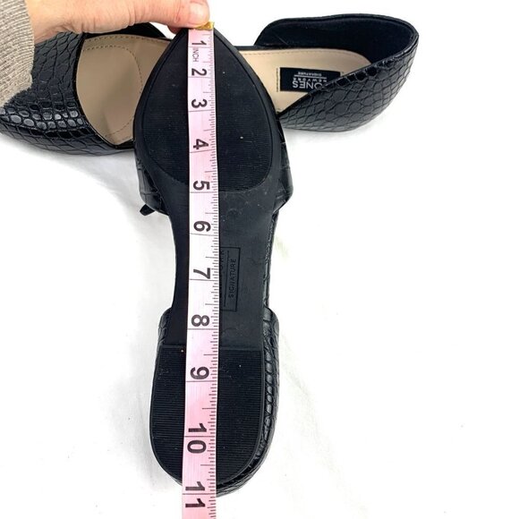 Jones New York Women's Seneca Black D’Orsay Slide On Flats Size 10M - Picture 10 of 11
